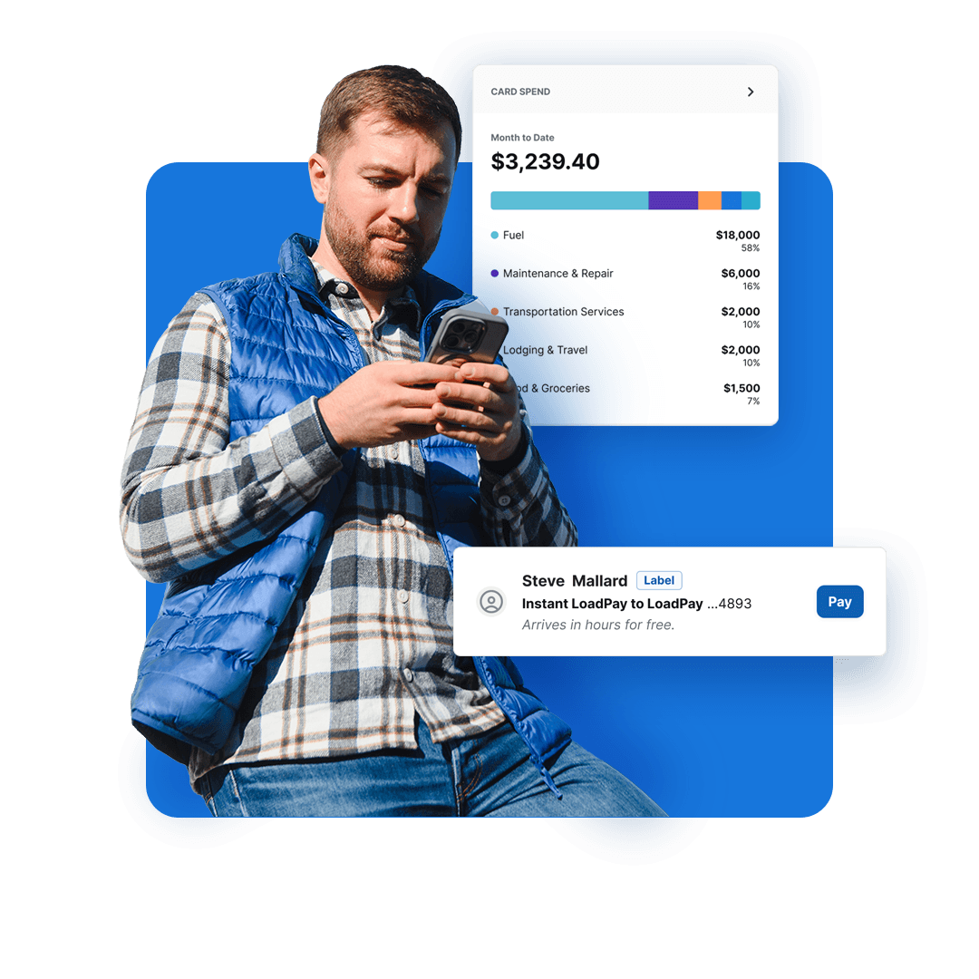 Man checking his account in the LoadPay app